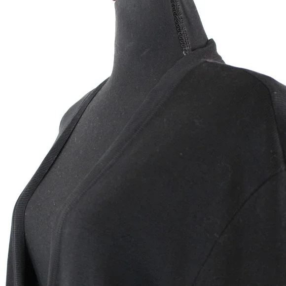 Salvatore Ferragamo Black Gold Gancini Logo Cotton Cardigan XL V-Neck Sweater